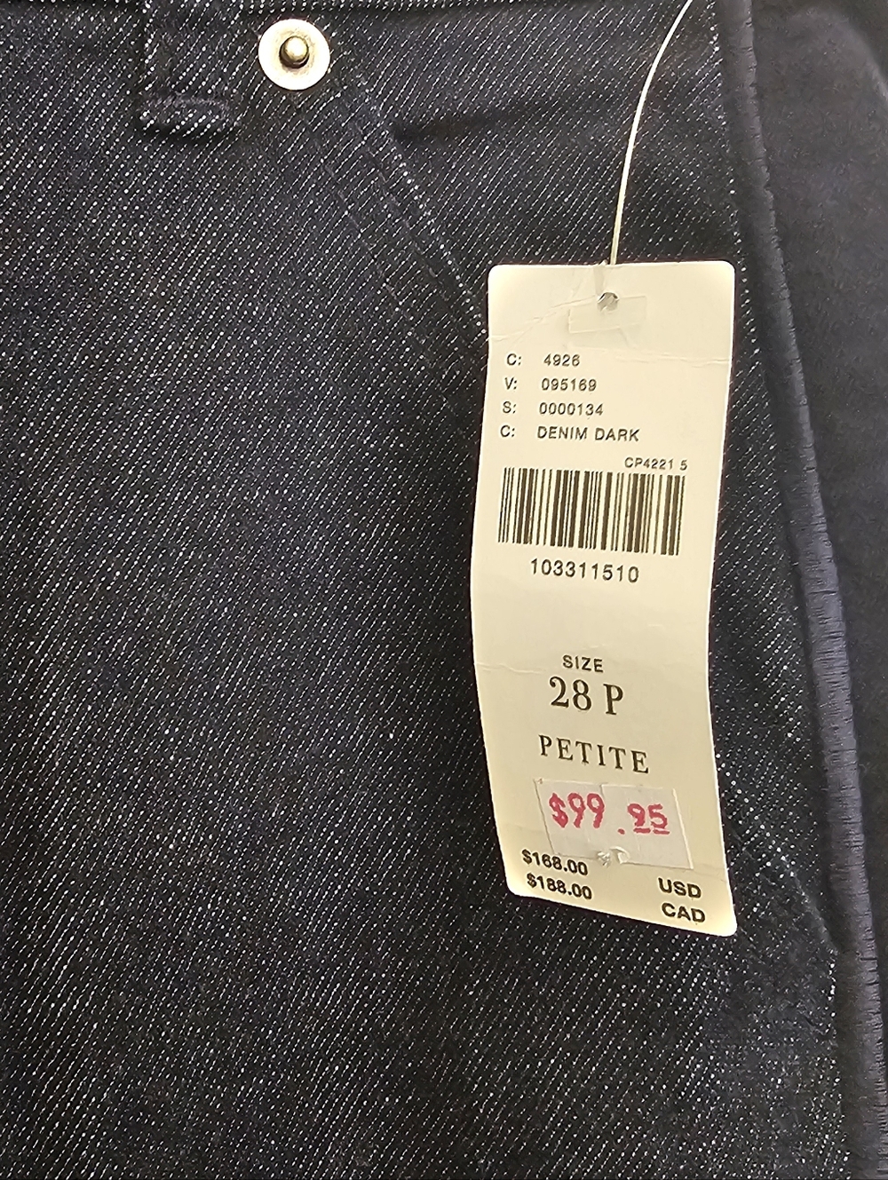 Maeve Velvet Bow Flare Jeans 28P - Picture 4 of 5